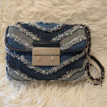 Michael Kors Chain Bag Denim Navy Shoulder Bag