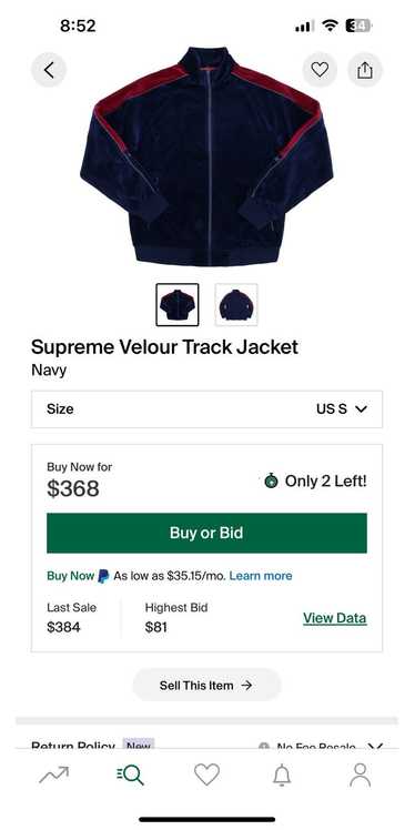 Supreme Supreme velour track suit