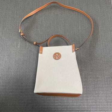 Tory Burch Beige Canvas Shoulder Bag - image 1