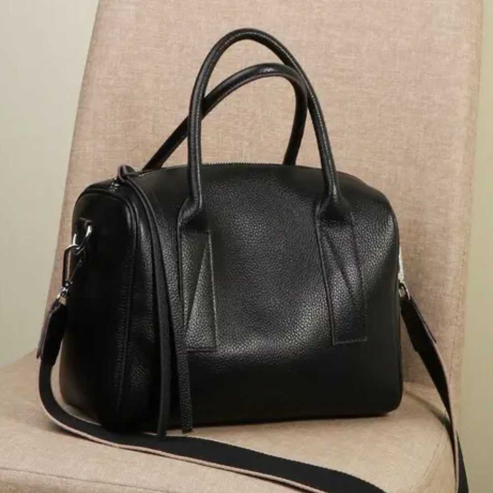 Genuine Leather Bag Tote Crossbody Bag Handbag Sh… - image 1