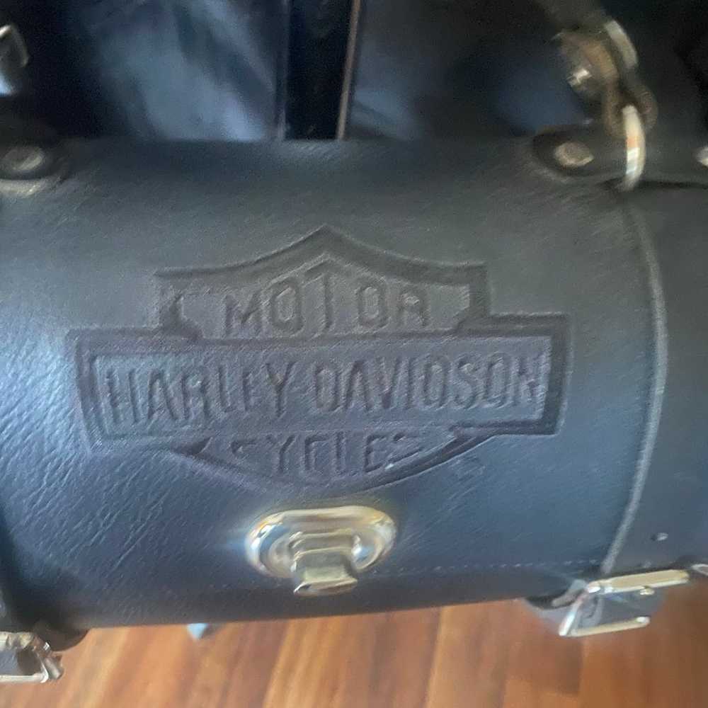 Harley Davidson leather barrel purse - image 3