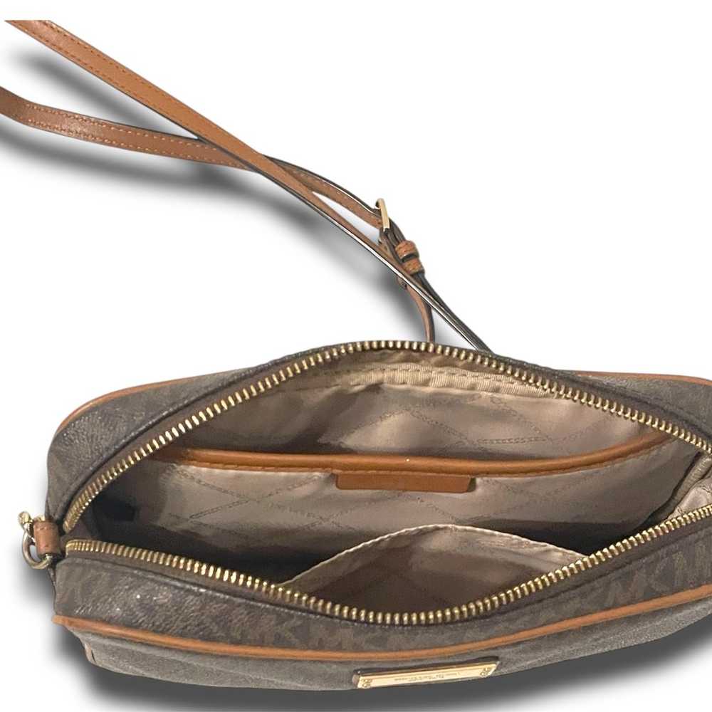 Michael Kors Brown Leather Crossbody Purse - image 3