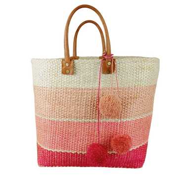 Mar Y Sol Large Samantha Beach Tote Pink Strip Po… - image 1