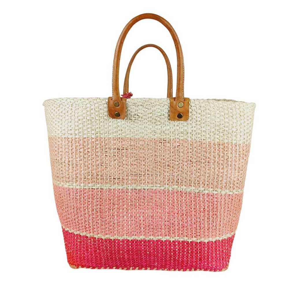 Mar Y Sol Large Samantha Beach Tote Pink Strip Po… - image 5