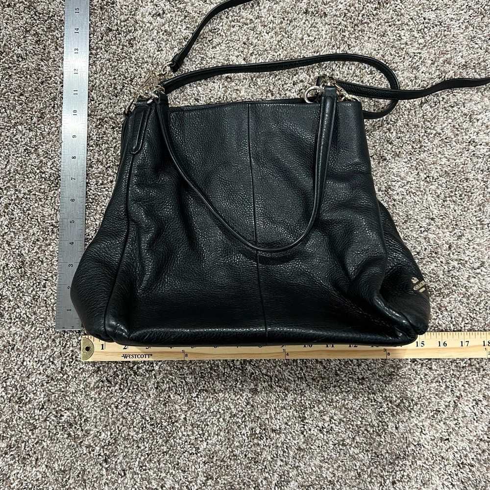 VTG y2k women's COACH black leather pebbled Madis… - image 11