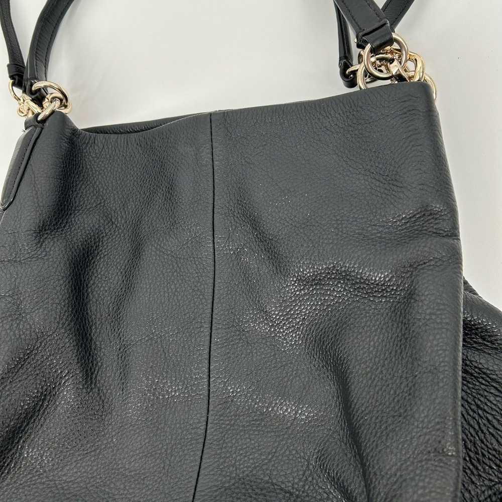 VTG y2k women's COACH black leather pebbled Madis… - image 2