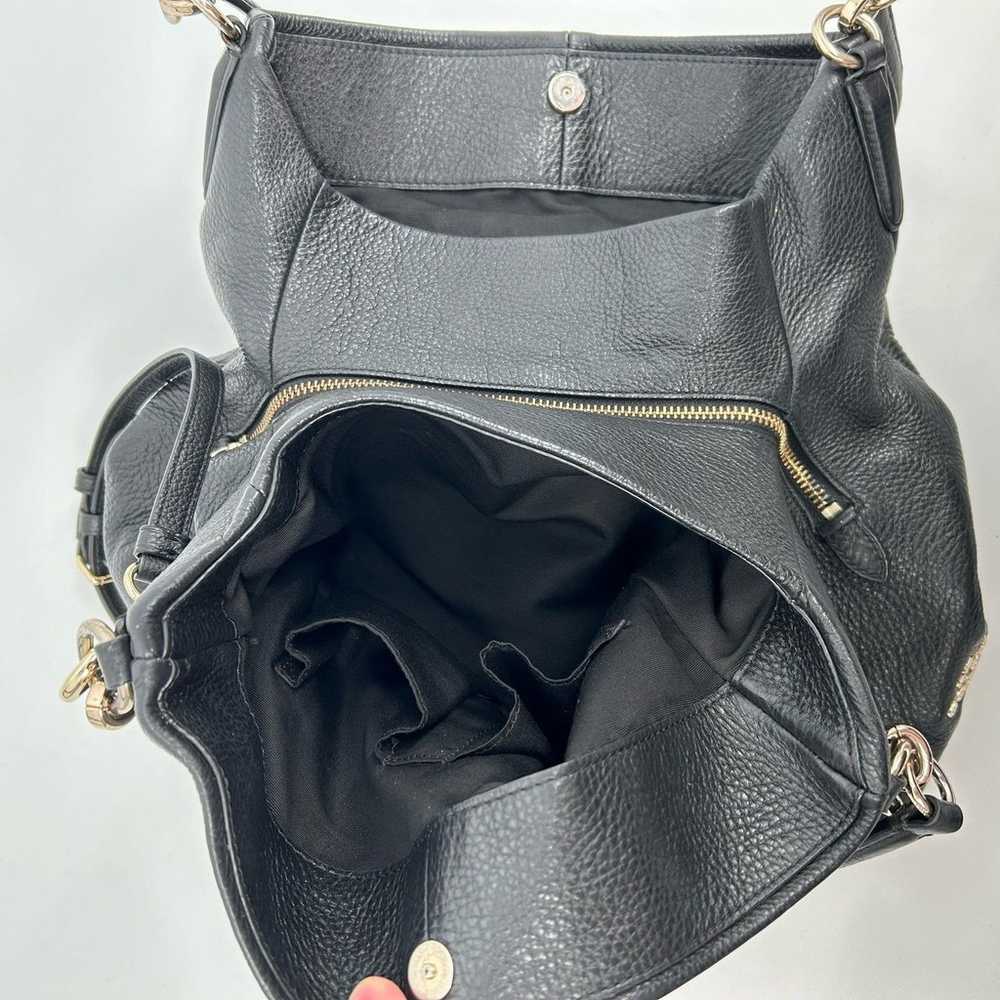 VTG y2k women's COACH black leather pebbled Madis… - image 4