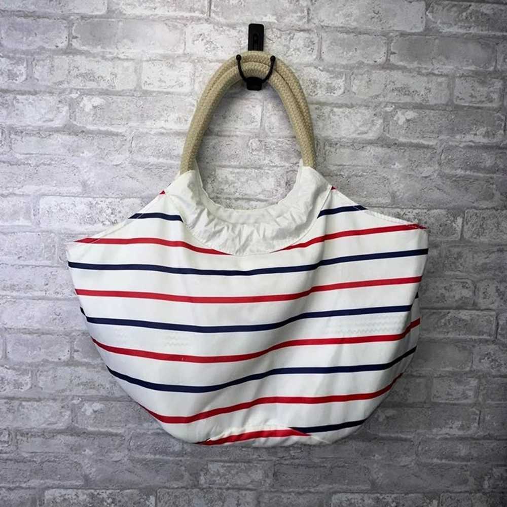 SEA BAG of Maine Red blue Striped Tote # 3220 - image 3