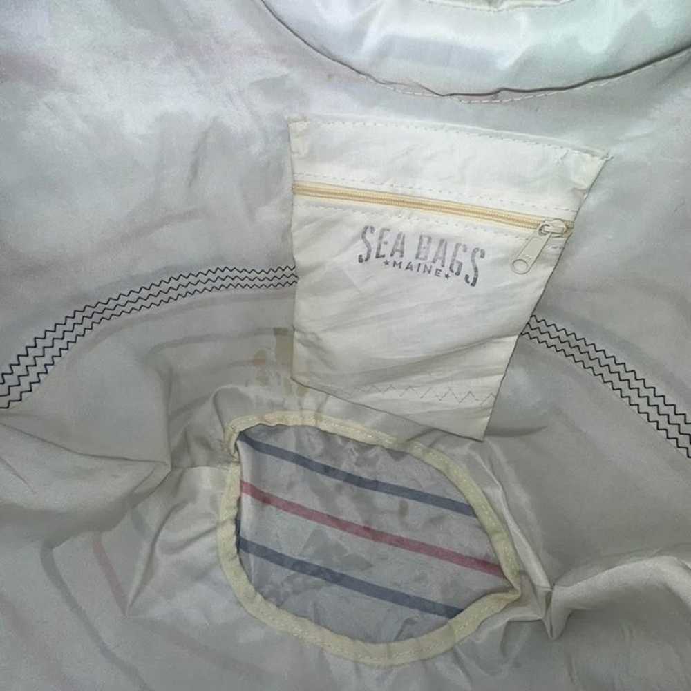 SEA BAG of Maine Red blue Striped Tote # 3220 - image 7