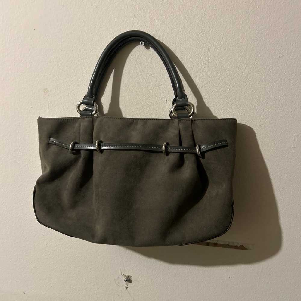 MONDANI tote GRAY FAUX SUEDE PURSE! - image 2