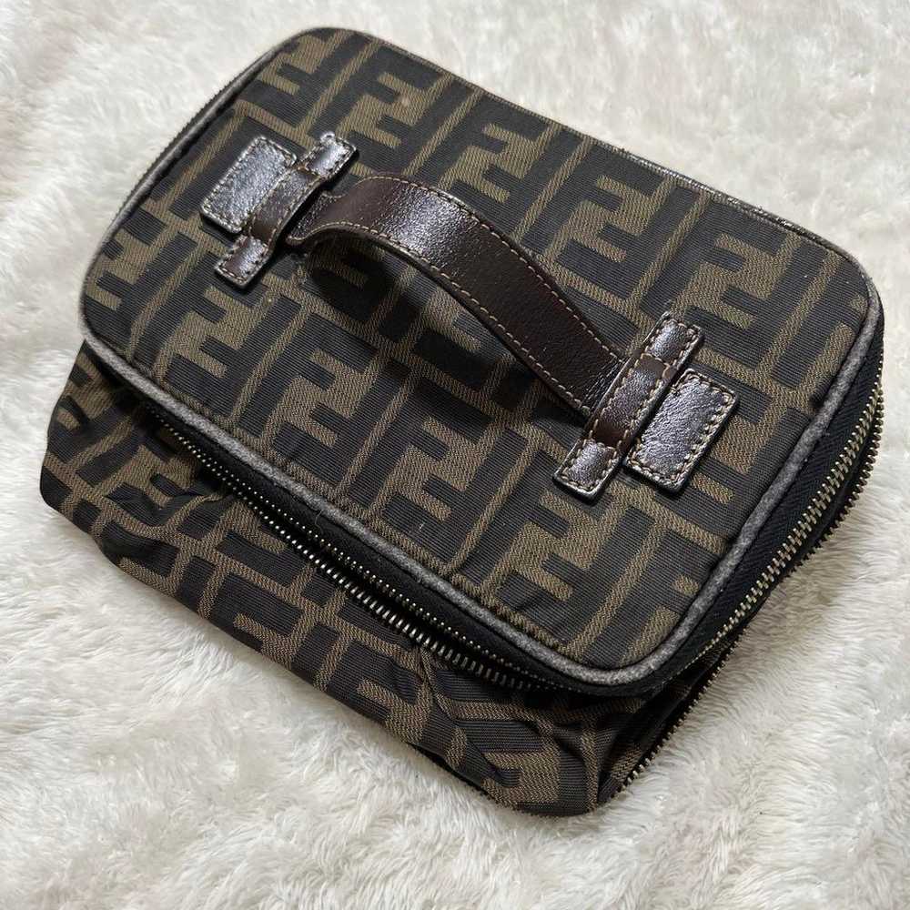 Fendi FF Logo Pouch Brown FENDI - image 1