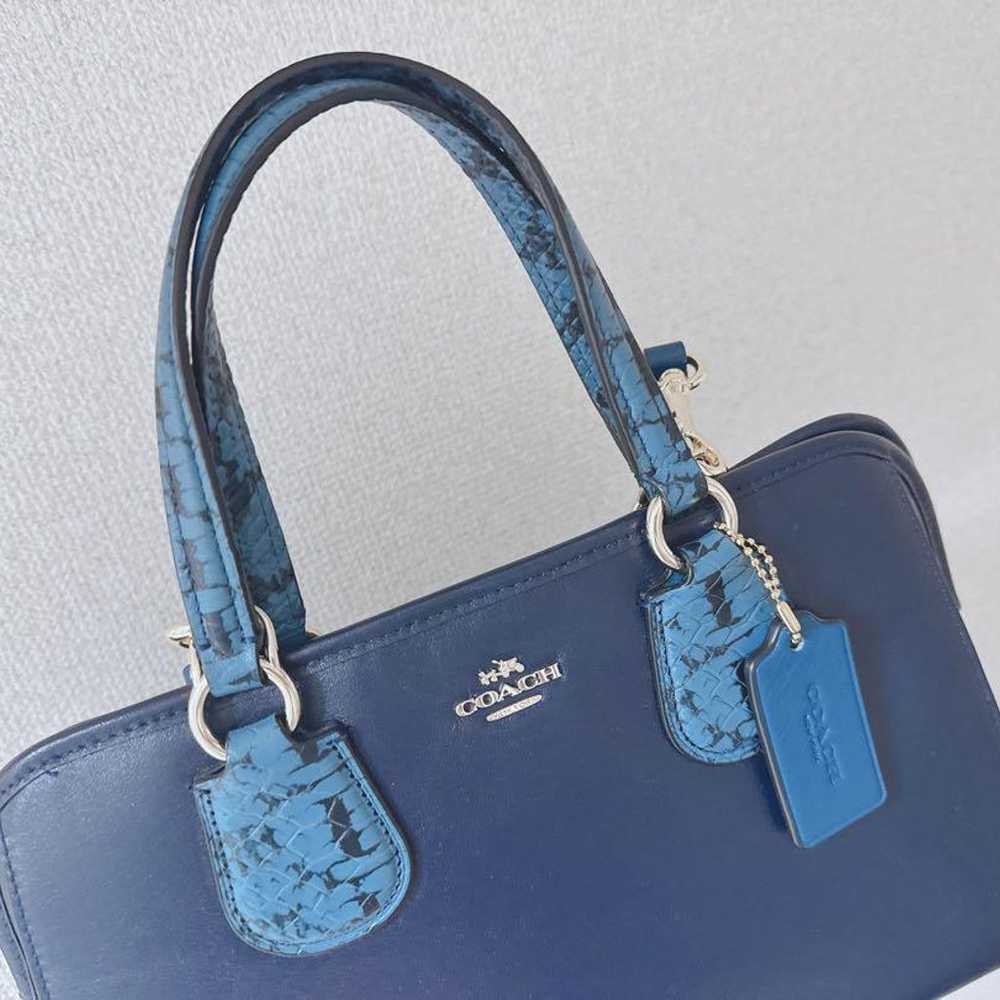 COACH Navy Blue Handbag - image 3