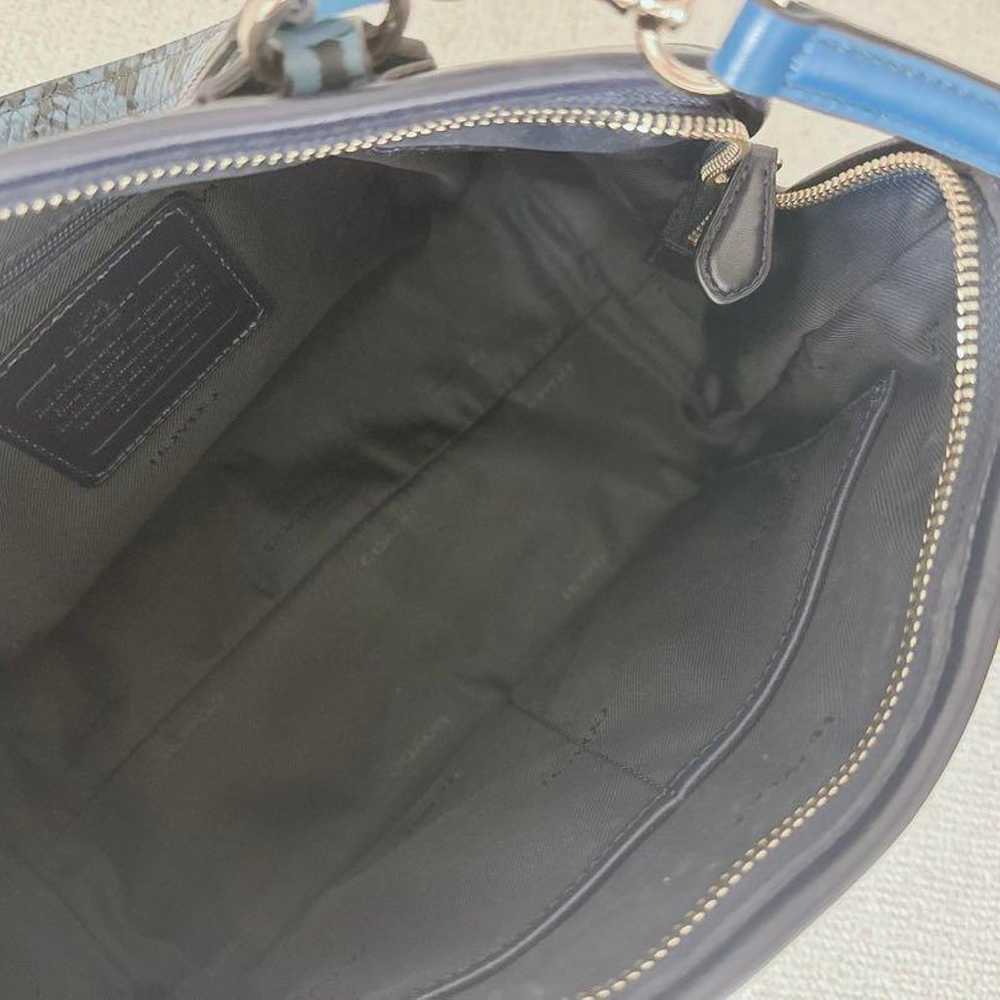 COACH Navy Blue Handbag - image 4