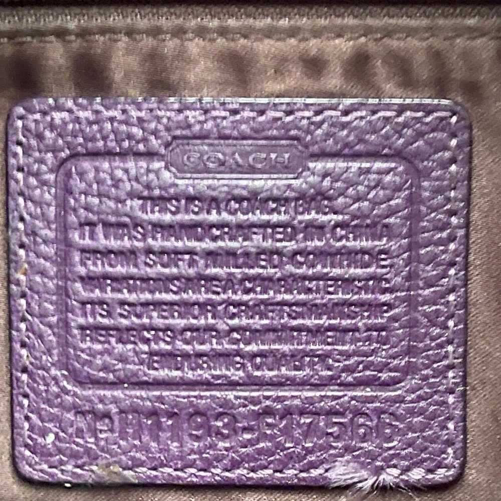 Coach Alexandra Convertible pebble leather purple… - image 5