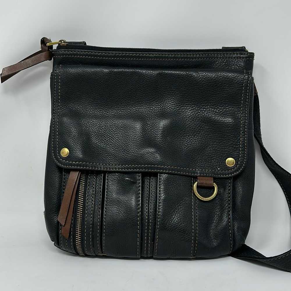 Fossil Morgan Traveler Leather Crossbody Bag - image 1