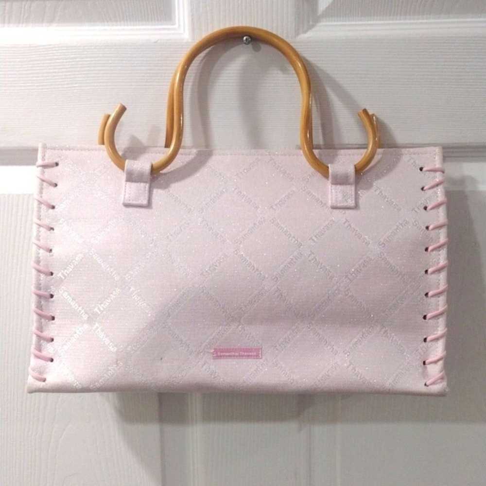 Samantha Thavasa Pink Quilted Tote Bag Handbag - … - image 1