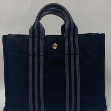 Hermès Foulonné PM Tote Bag Black Band Bag Mini B… - image 1