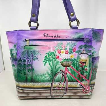 Anuschka Paris Sunrise Large Shoulder Tote Bag Han