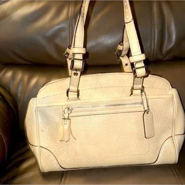 Coach Leather Hampton Pebbled Handbag