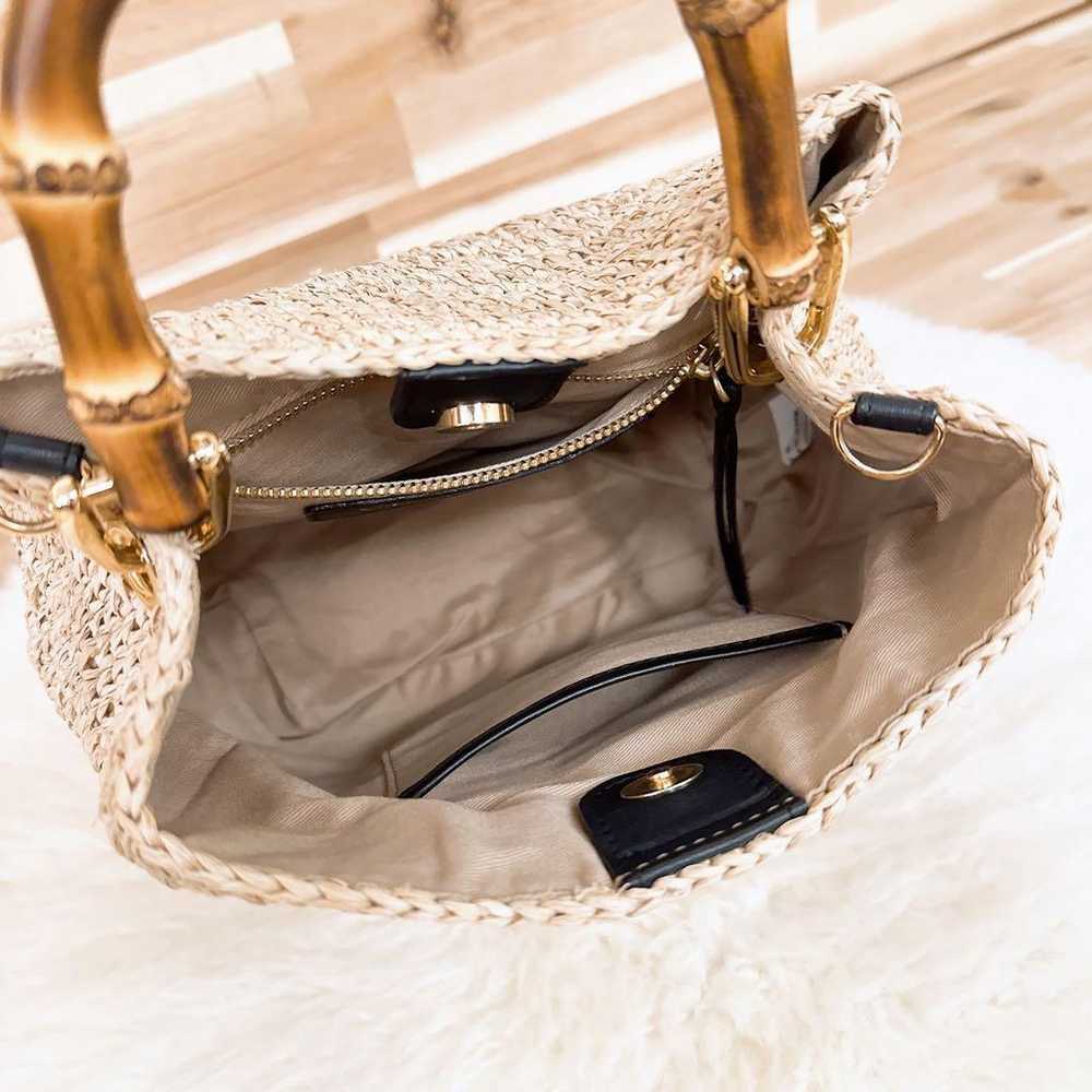 【Viola Doro】2way Basket Bag Shoulder Bag with Bam… - image 8