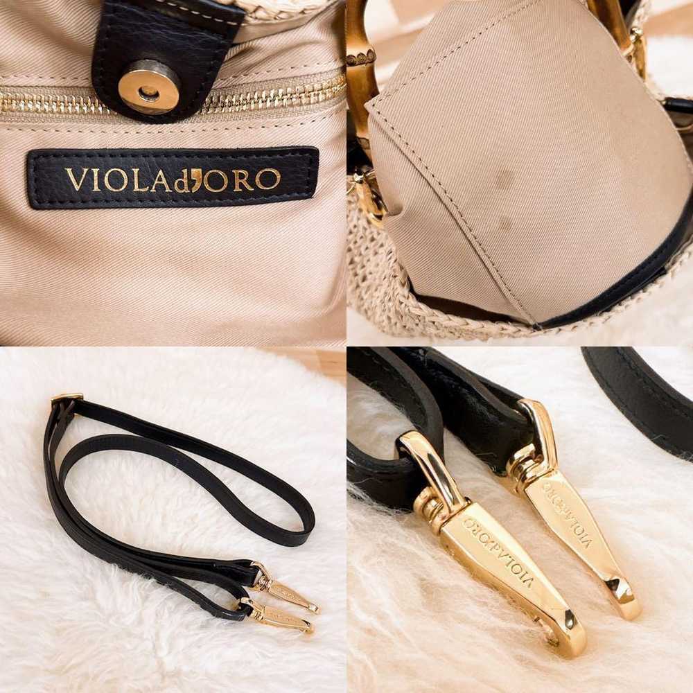 【Viola Doro】2way Basket Bag Shoulder Bag with Bam… - image 9