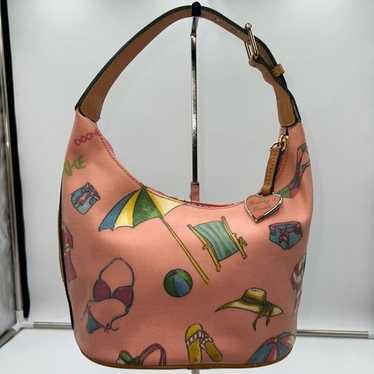 Dooney & Bourke Y2K Miami Beach Pink Background H… - image 1