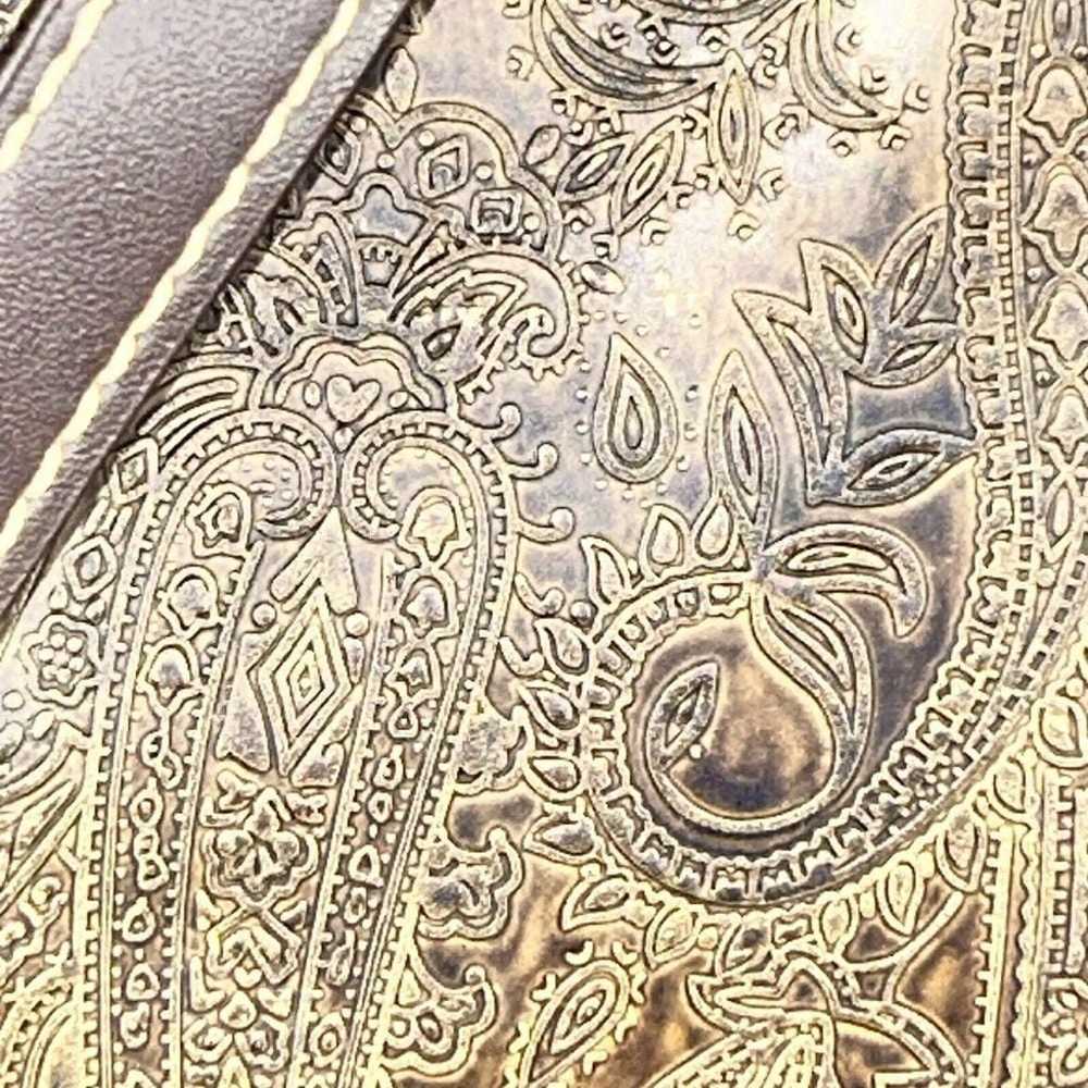 Vtg Y2K RELIC Messenger Bag Embossed Faux Tooled … - image 2