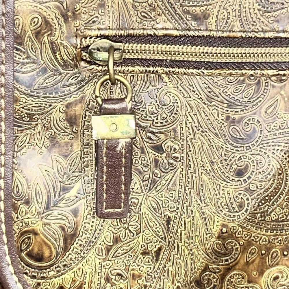 Vtg Y2K RELIC Messenger Bag Embossed Faux Tooled … - image 3