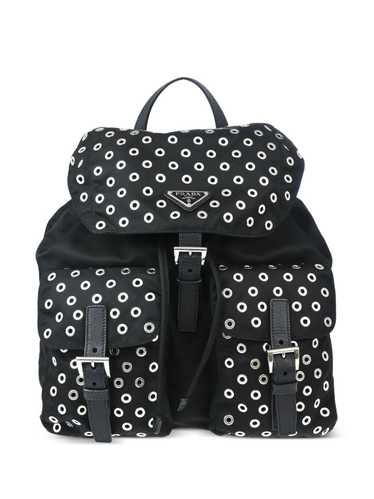 Prada Pre-Owned 2010s triangle-logo backpack - Bl… - image 1