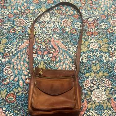 Vintage Fossil brown Leather crossbody