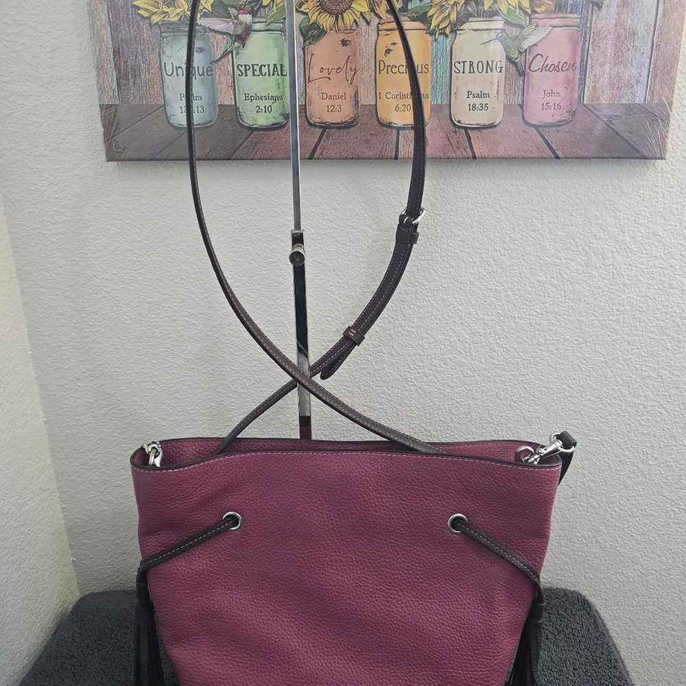 NWOT COACH CA134 Andy Crossbody 2 Way Maroon Pebb… - image 2