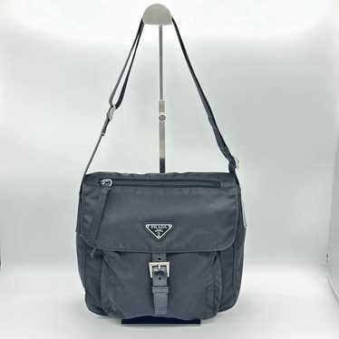 PRADA Black Nylon Messenger Bag