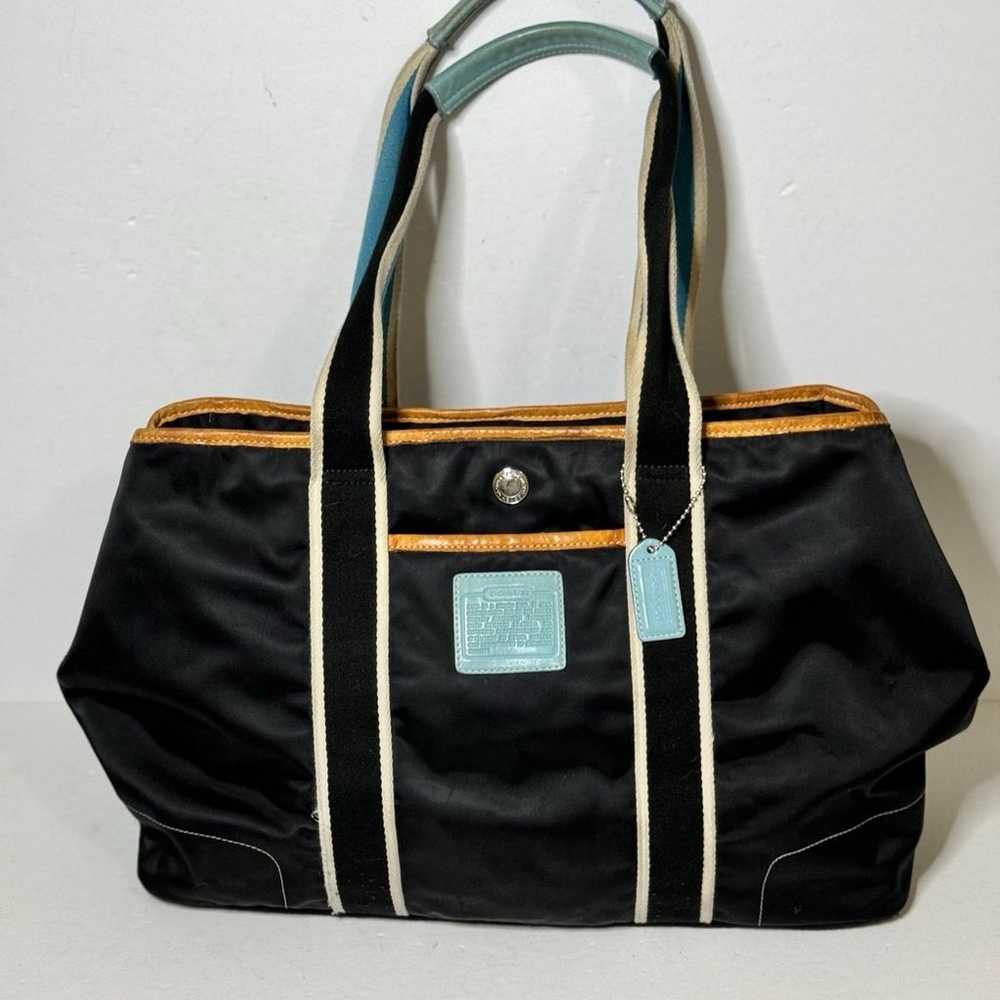 Coach Hampton Tote Dual Handles Satin Reversible … - image 6