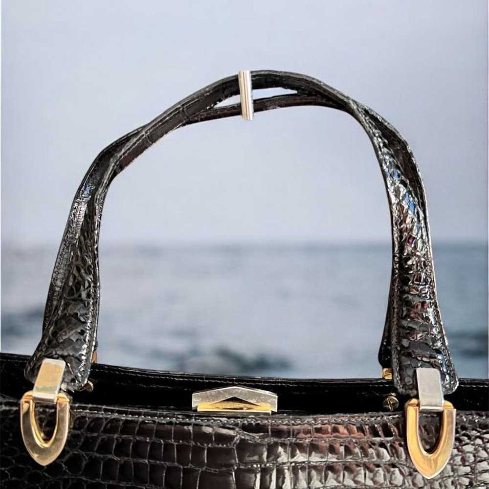 Vintage Crocodile Handbag - image 11