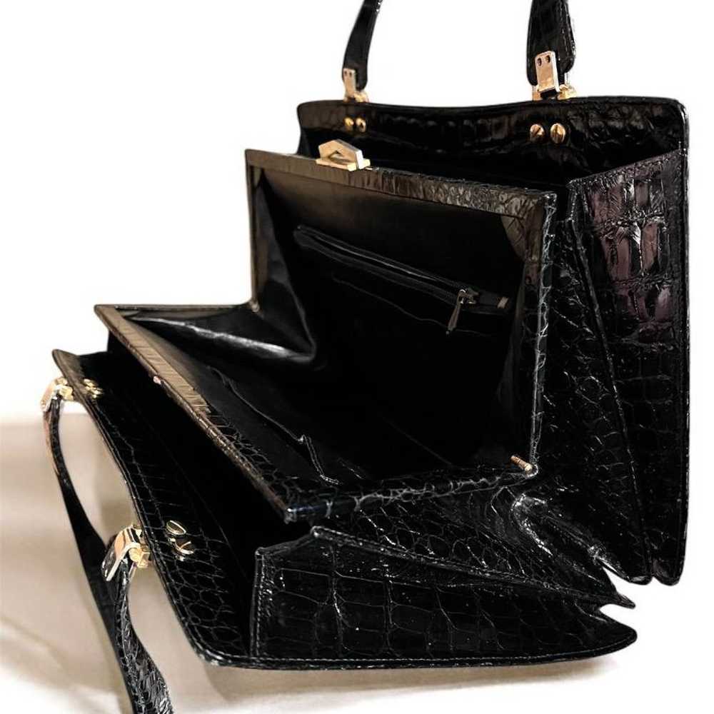 Vintage Crocodile Handbag - image 6