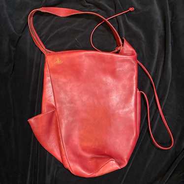 Vivienne Westwood red leather hand bag