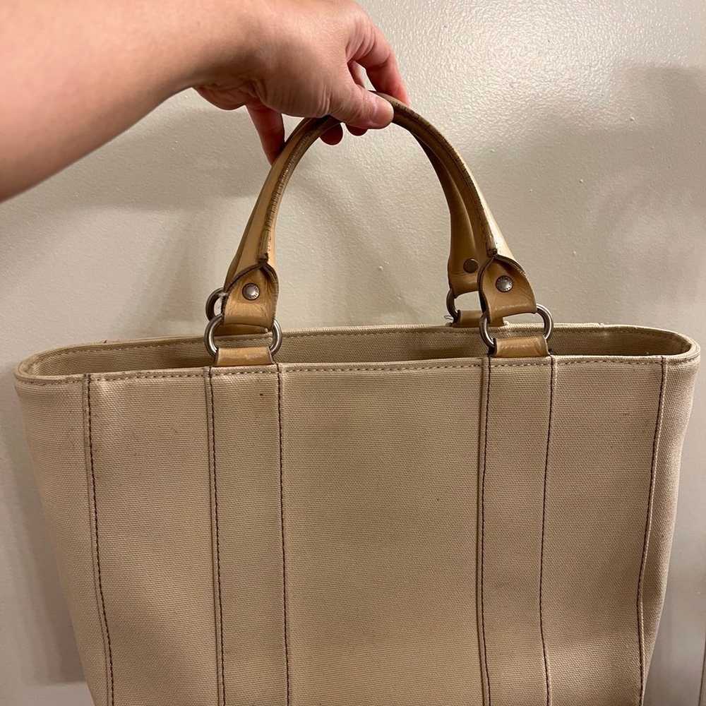 Burberry fabric beige canvas tote bag:)! - image 2