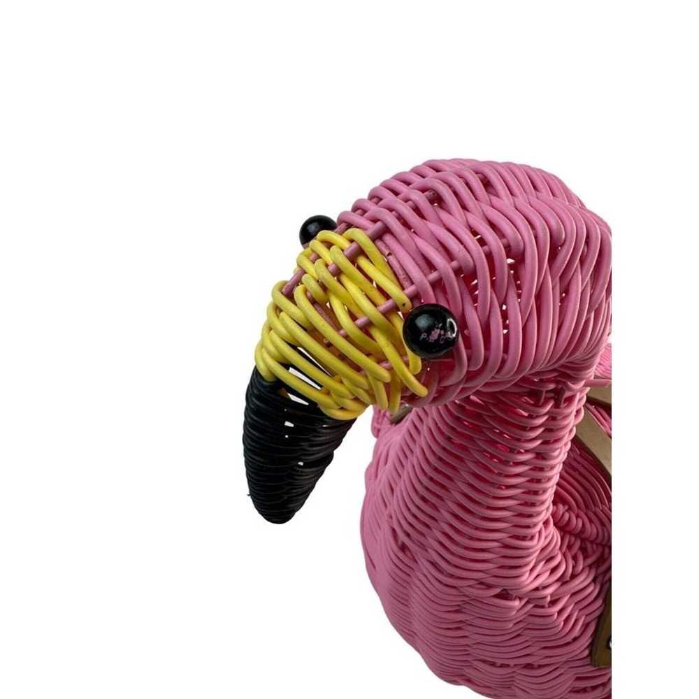 Pink Flamingo Shaped Bag Retro Pink Novelty Baske… - image 8