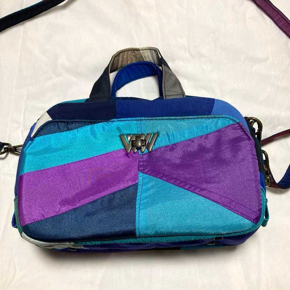 【Excellent condition】WaccoWacco Shoulder Bag Blue… - image 2