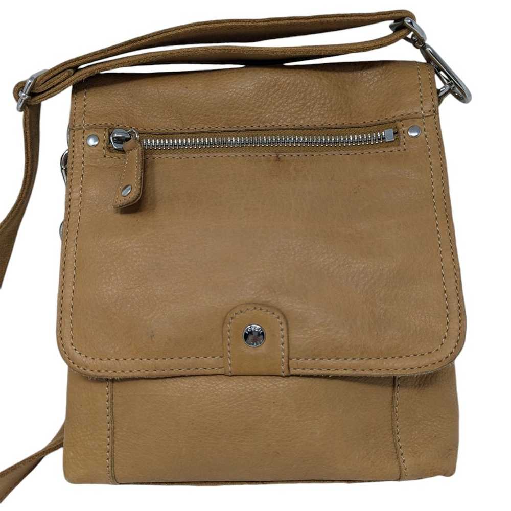 Y2K Fossil Leather Crossbody Bag Tan - image 3