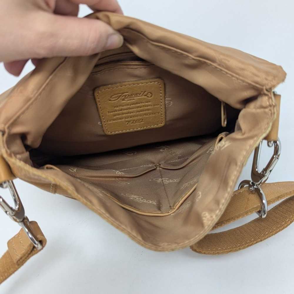 Y2K Fossil Leather Crossbody Bag Tan - image 7