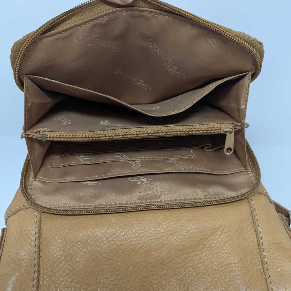 Y2K Fossil Leather Crossbody Bag Tan - image 8