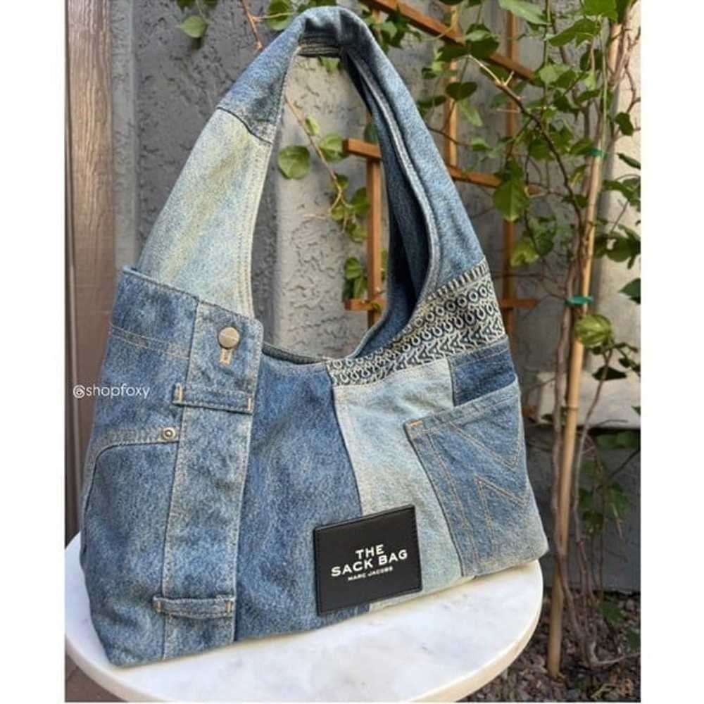 Marc Jacobs The Deconstructed Denim Sack Bag - image 1