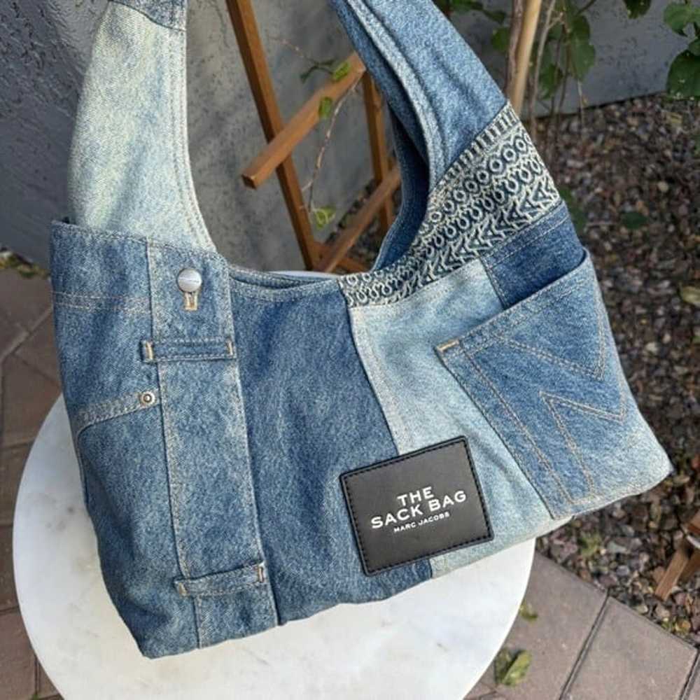 Marc Jacobs The Deconstructed Denim Sack Bag - image 2