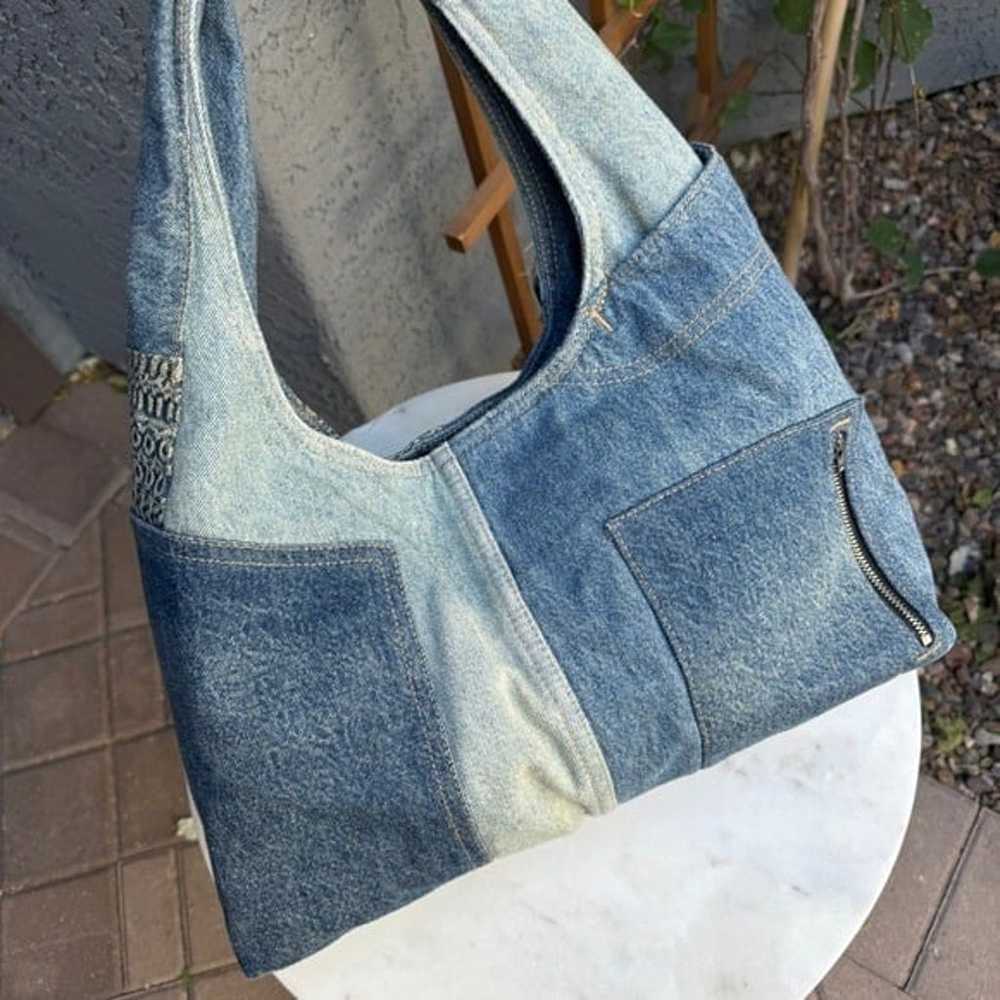 Marc Jacobs The Deconstructed Denim Sack Bag - image 4