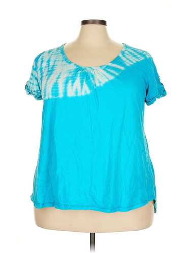 Lane Bryant Women Green Short Sleeve T-Shirt 22 Pl