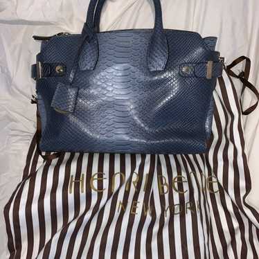 NWOT HENRI BENDEL SNAKE EMBOSSED CARLYLE - image 1