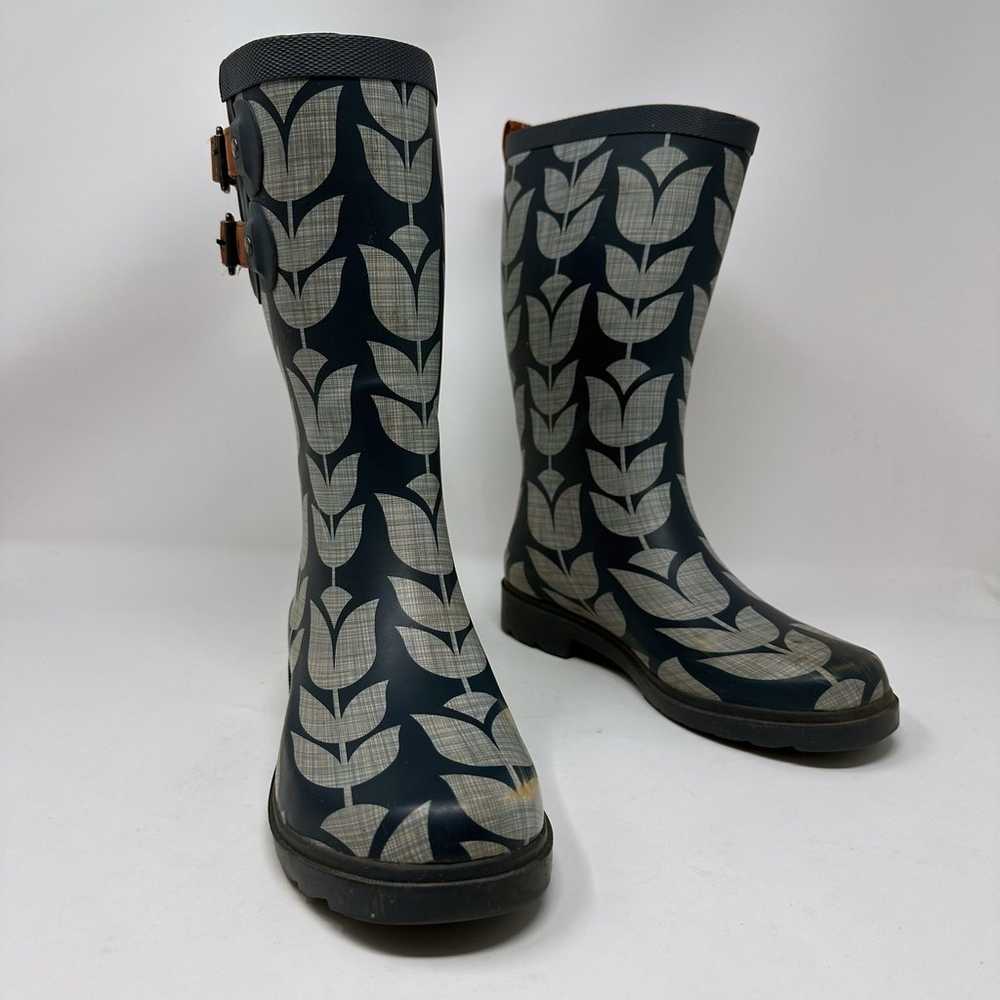 Chooka Retro Floral Tulip Rubber Rain Boots - image 2