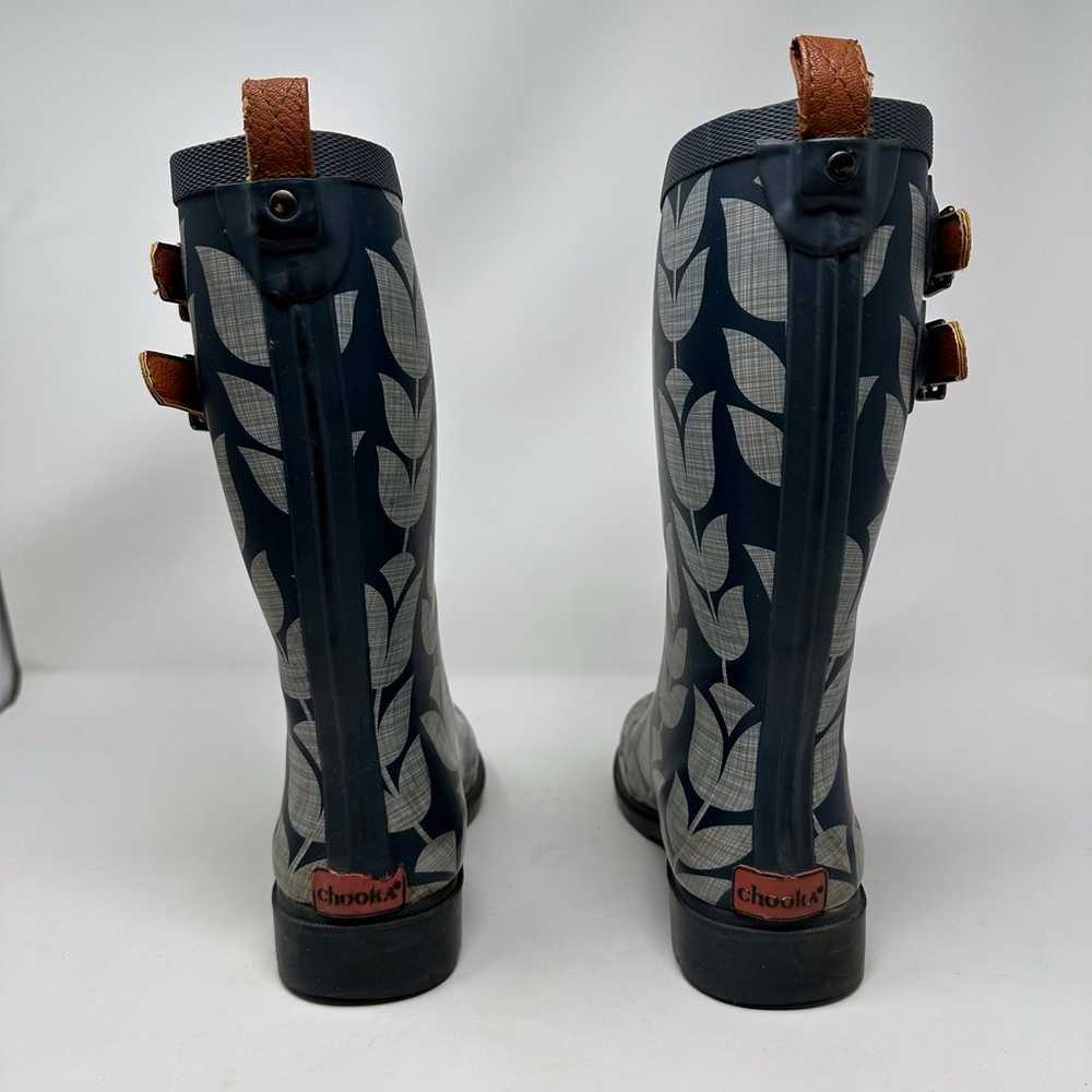 Chooka Retro Floral Tulip Rubber Rain Boots - image 8