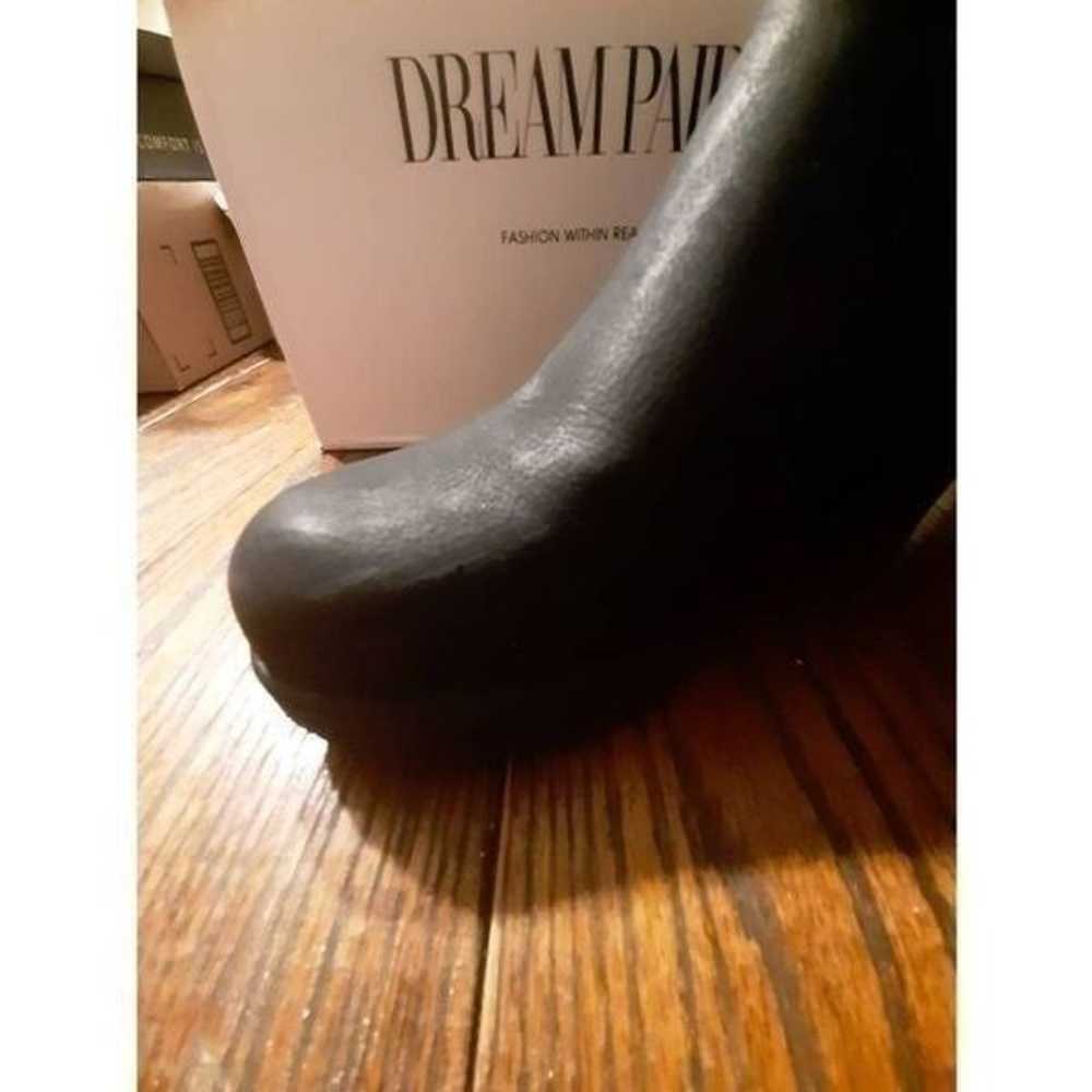 Size 9 Dream Pairs Black PU Fre Chunky High Heel … - image 7